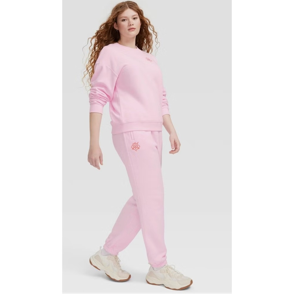 Roller Rabbit Joggers Womens XL Pink Embroidered Logo Sweatpants‎ NWT